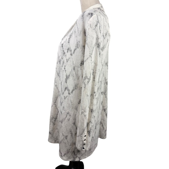 White House Black Market Snake Print Open Front Cardigan Small - Picture 5 of 10